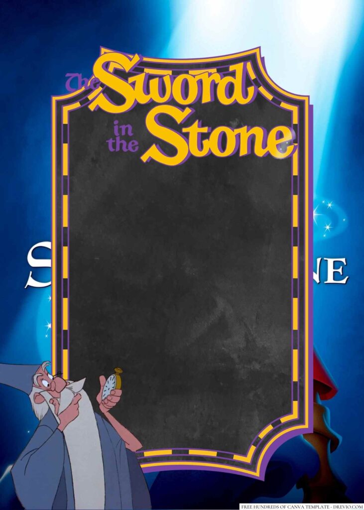 Invitation Template of 14+ The Sword in the Stone Canva Birthday Invitation Templates 6