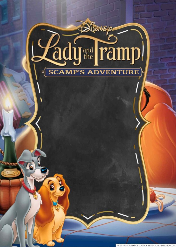 Invitation Template of 16+ Lady and The Tramp Canva Birthday Invitation Templates 6