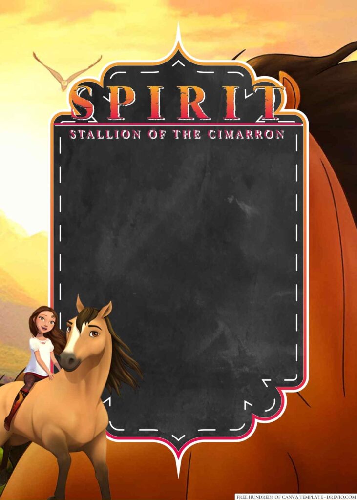 Invitation Template of 16+ Spirit Stallion of the Cimarron Canva Birthday Invitation Templates 6