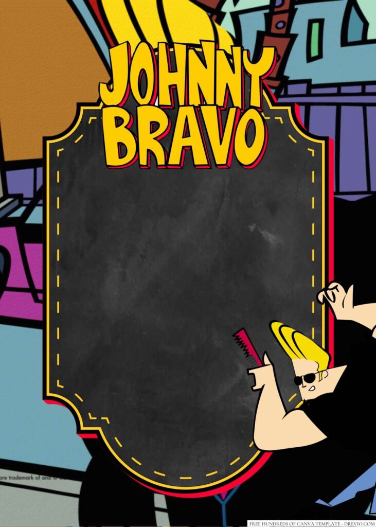 Invitation Template of 14+ Johnny Bravo Canva Birthday Invitation Templates 6