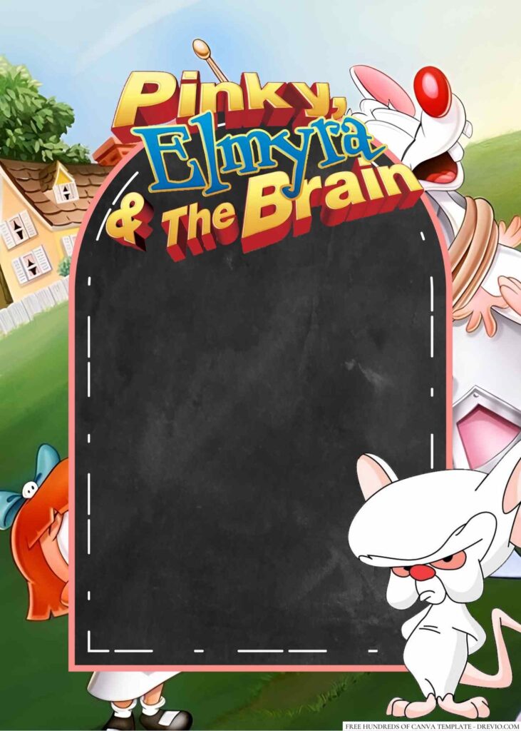 Invitation Template of 18+ Pinky & the Brain (Animaniacs) Canva Birthday Invitation Templates 6