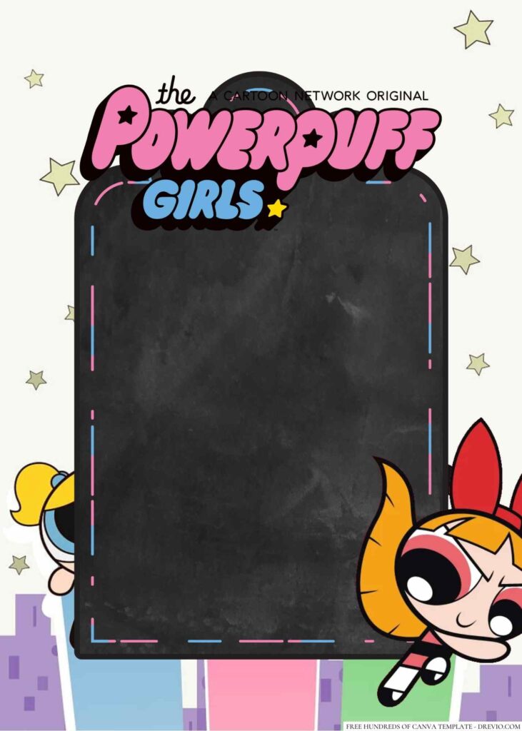 Invitation Template of 22+ The Powerpuff Girls Canva Birthday Invitation Templates 6