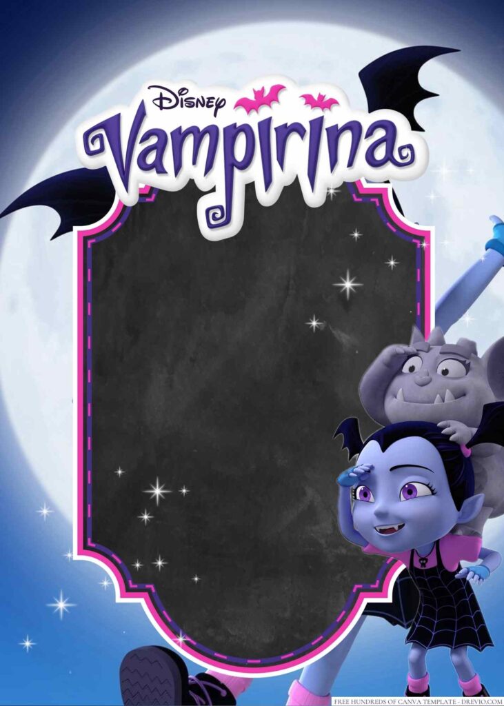 Invitation Template of 16+ Vampirina Canva Birthday Invitation Templates 6