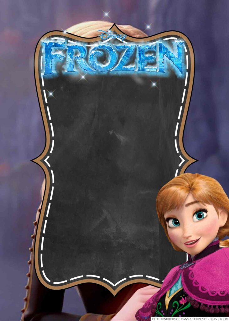 Invitation Template of 14+ Anna Frozen Canva Birthday Invitation Templates 6