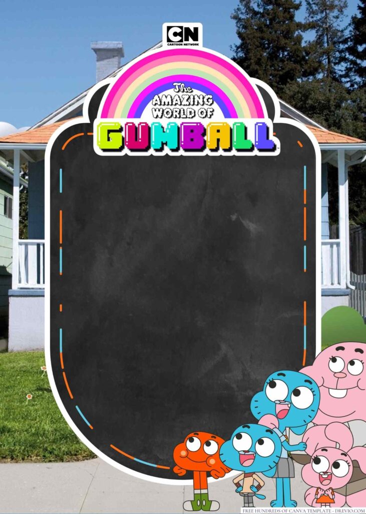 Invitation Template of 18+ The Amazing World of Gumball Canva Birthday Invitation Templates 4