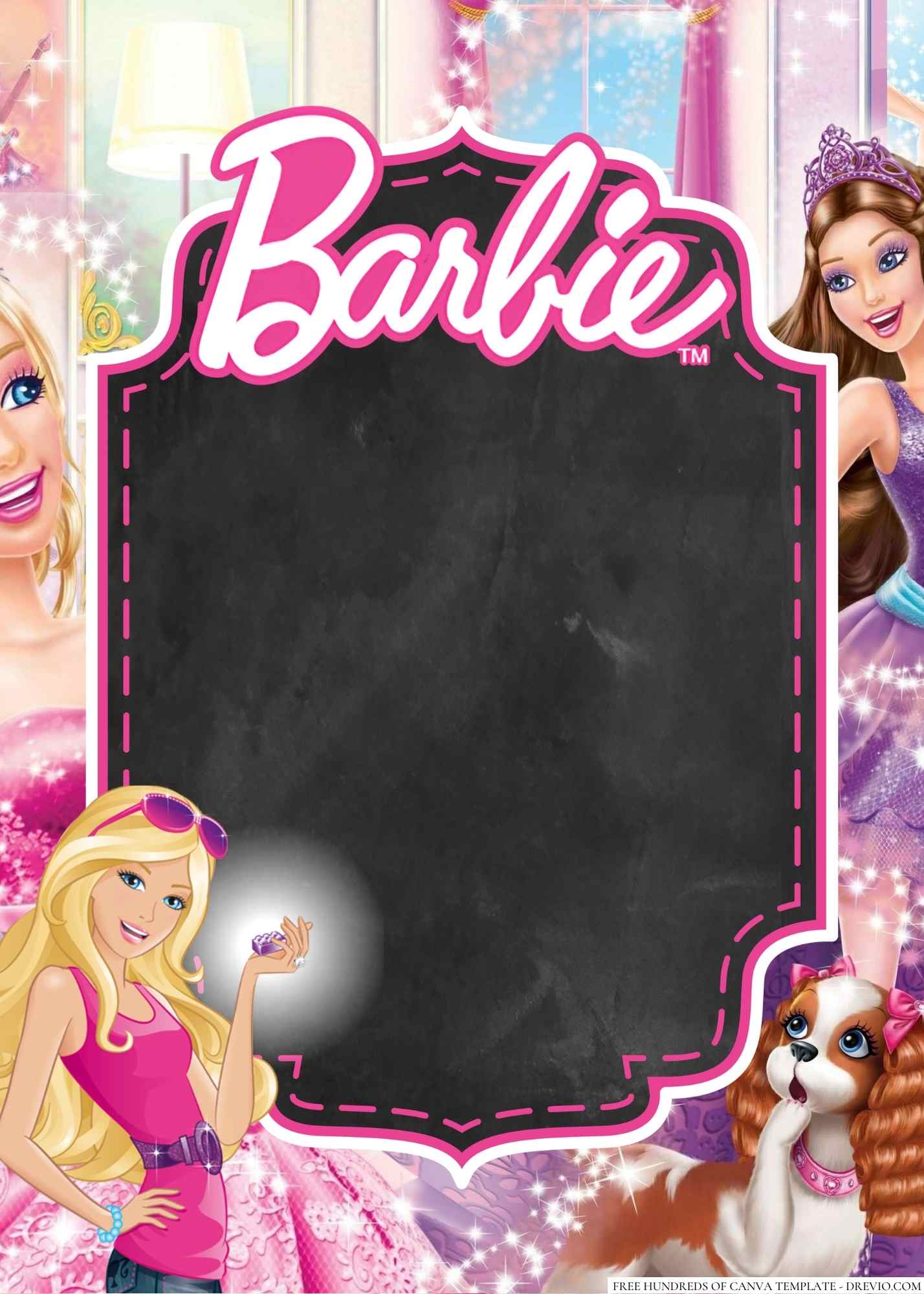 22+ Barbie Canva Birthday Invitation Templates 