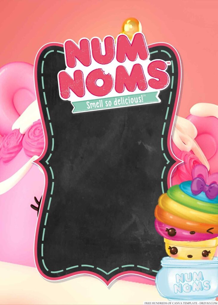 Invitation Template of 22+ Num Noms Canva Birthday Invitation Templates 6