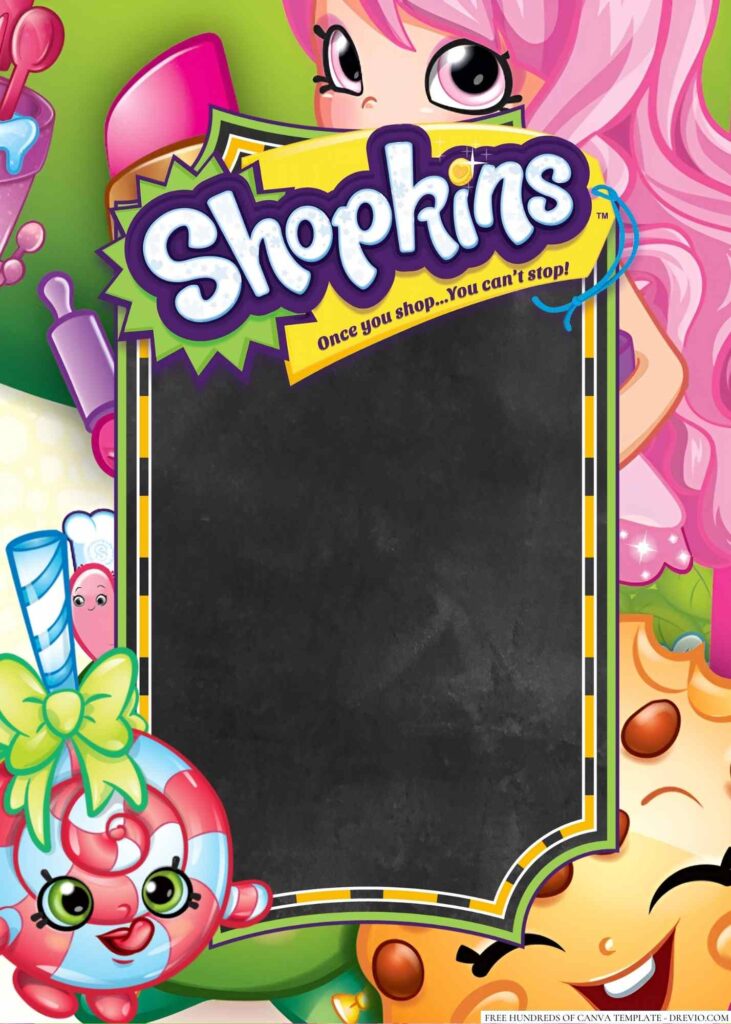 Invitation Template of 22+ Shopkins Canva Birthday Invitation Templates 6