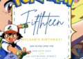 Free Editable Ash Ketchum Pokemon Birthday Invitation