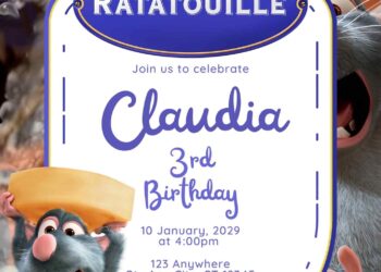 Free Editable Ratatouille Birthday Invitation