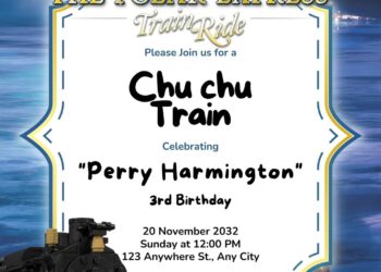 Free Editable The Polar Express Birthday Invitation