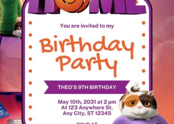 Free Editable Home (2015) Birthday Invitation