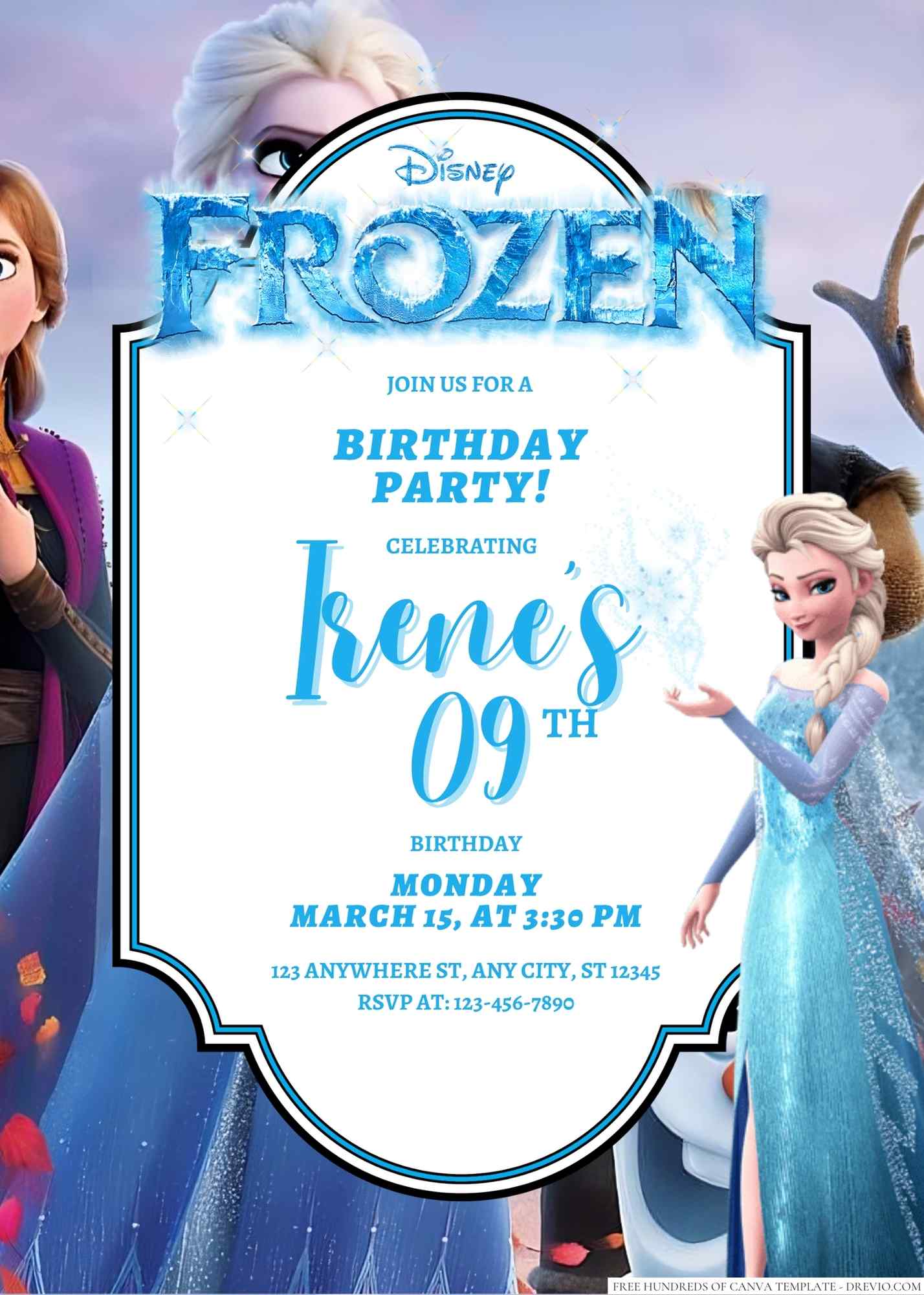 Free Editable Elsa Frozen Birthday Invitation | Download Hundreds FREE ...