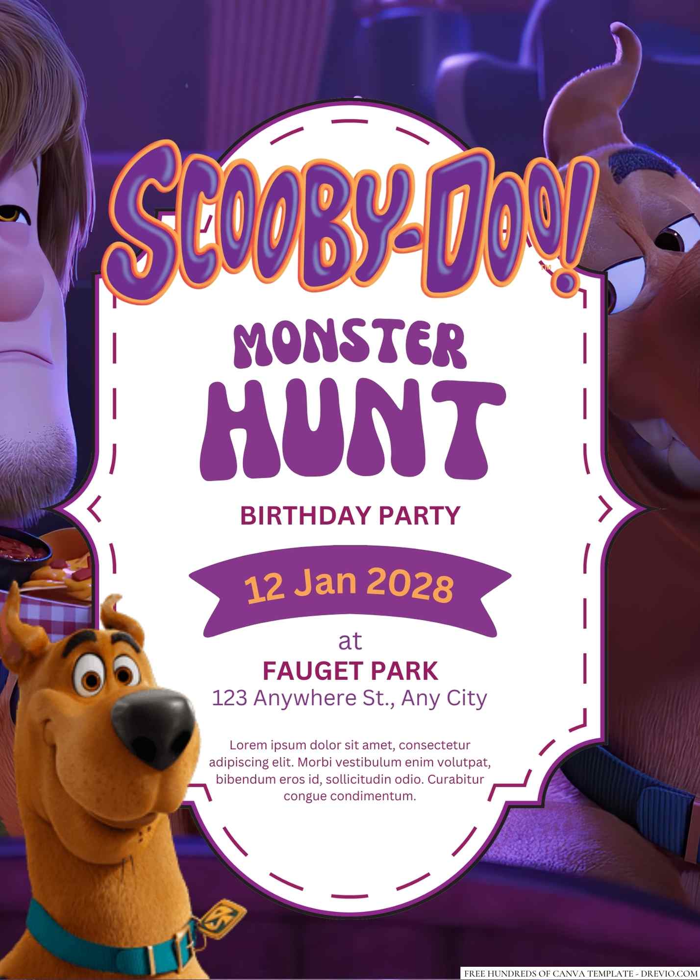 22+ Scooby-Doo Canva Birthday Invitation Templates