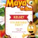 Free Editable Buzzbee from Maya the Bee Birthday invitation