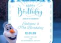Free Editable Olaf Frozen Birthday Invitation