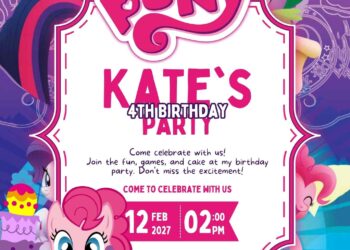 Free Editable My Little Pony Birthday Invitation