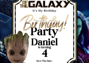 Free Editable Guardians of the Galaxy Birthday Invitation