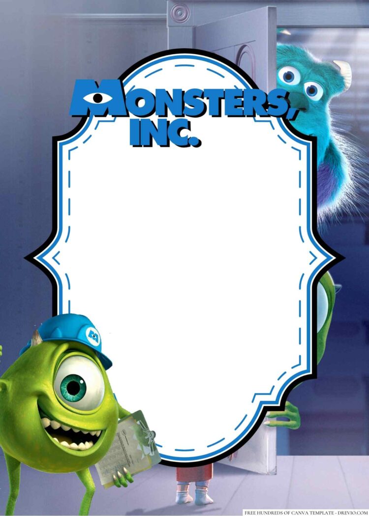 14+ Monsters, Inc. Canva Birthday Invitation Templates Download