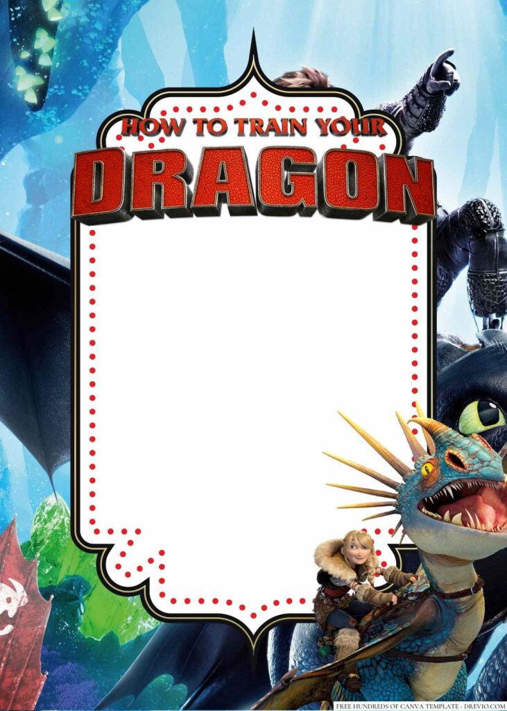 Invitation Template of 16+ How to Train Your Dragon Canva Birthday Invitation Templates 7