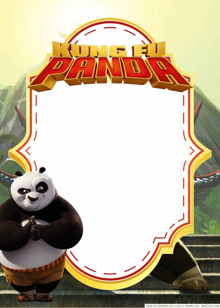 Invitation Template of 16+ Kung Fu Panda Canva Birthday Invitation Templates 7