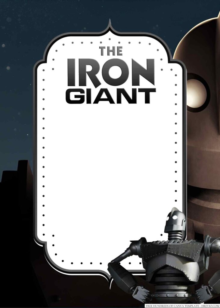 Invitation Template of 16+ The Iron Giant Canva Birthday Invitation Templates 7