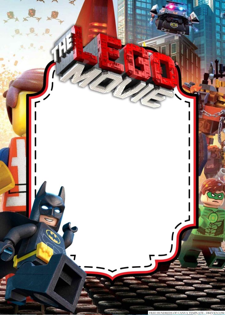 Invitation Template of 16+ The Lego Movie Canva Birthday Invitation Templates 7