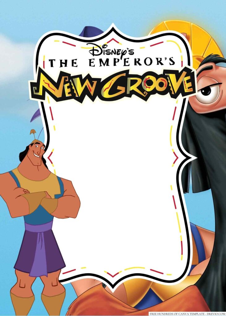 Invitation Template of 20+ The Emperor's New Groove Canva Birthday Invitation Templates 7