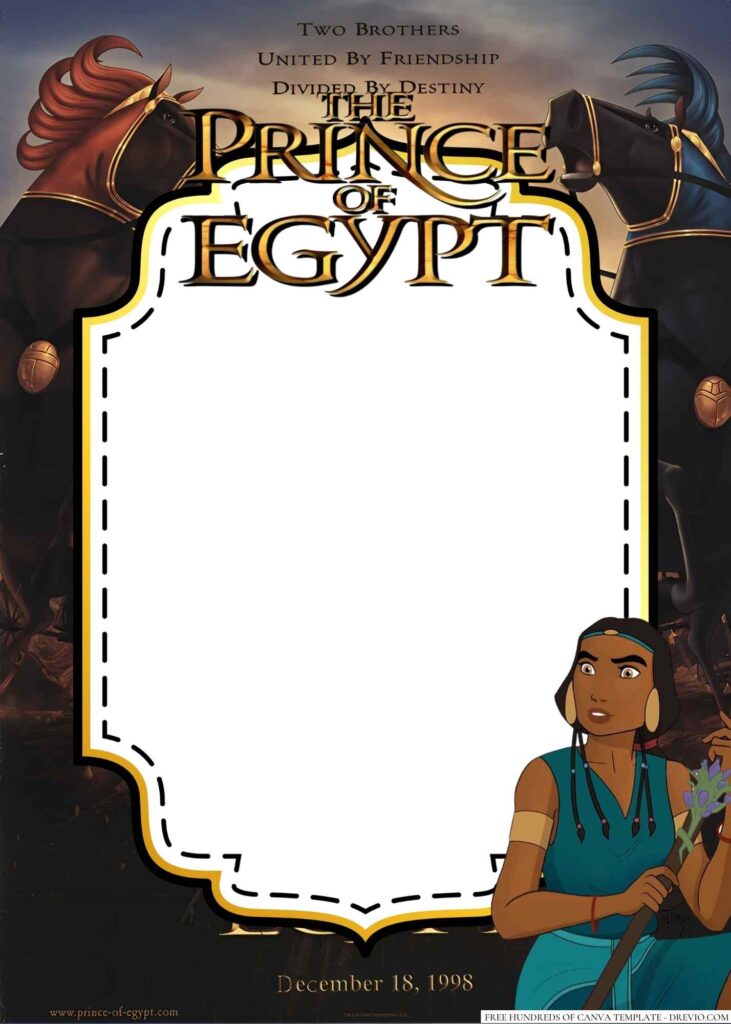 Invitation Template of 22+ The Prince of Egypt Canva Birthday Invitation Templates 7