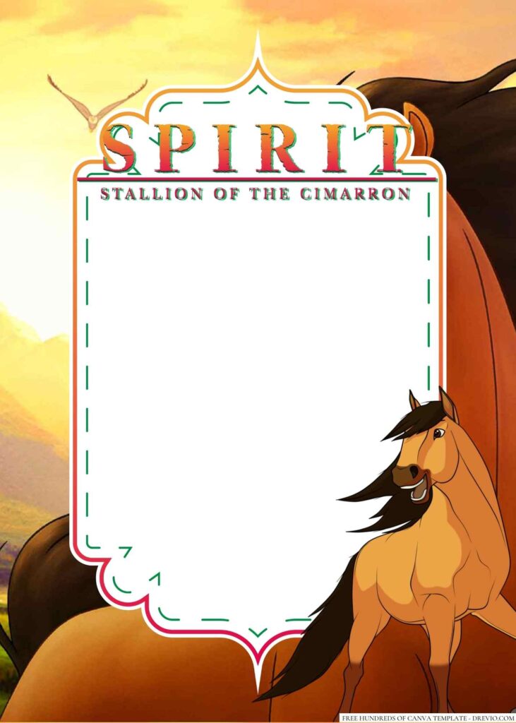 Invitation Template of 16+ Spirit Stallion of the Cimarron Canva Birthday Invitation Templates 7