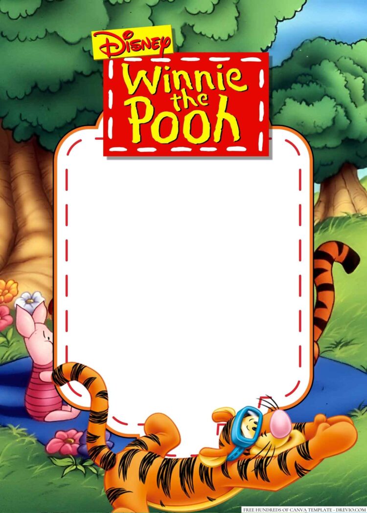 16+ Tigger Winnie The Pooh Canva Birthday Invitation - Drevio : Free ...