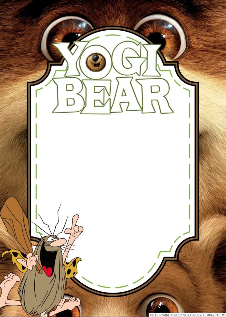 Invitation Template of 16+ Yogi Bear Canva Birthday Invitation Templates 7