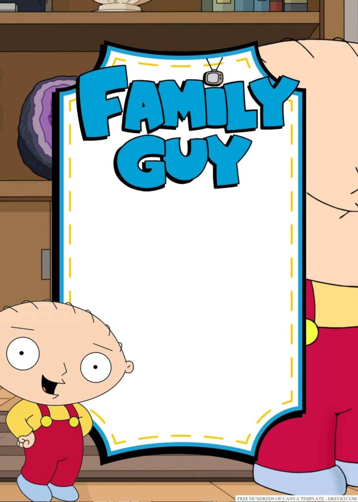 Invitation Template of 16+ Stewie Griffin (Family Guy) Canva Birthday Invitation Templates 7