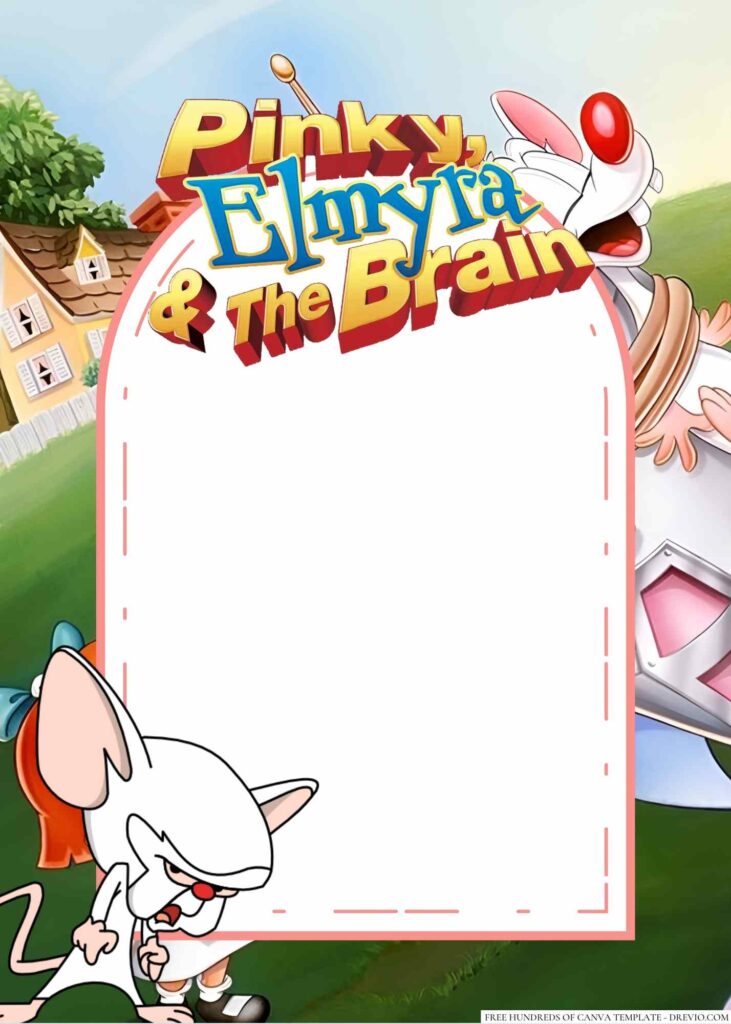 Invitation Template of 18+ Pinky & the Brain (Animaniacs) Canva Birthday Invitation Templates 7