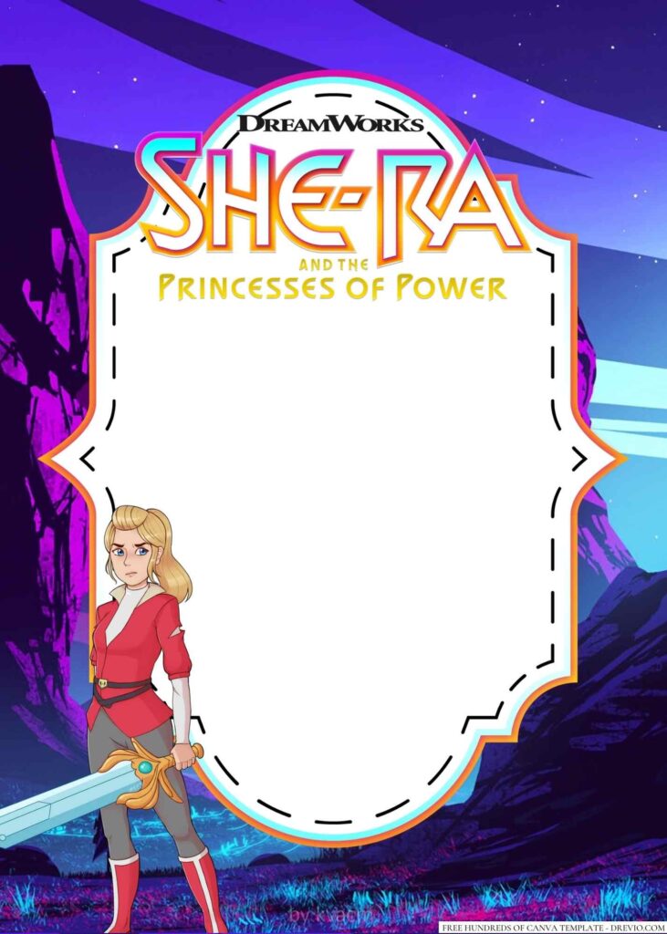 Invitation Template of 18+ She-Ra Canva Birthday Invitation Templates 7