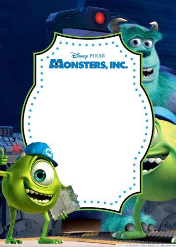 18+ Mike Wazowski Monsters Inc. Canva Birthday Invitation Templates ...