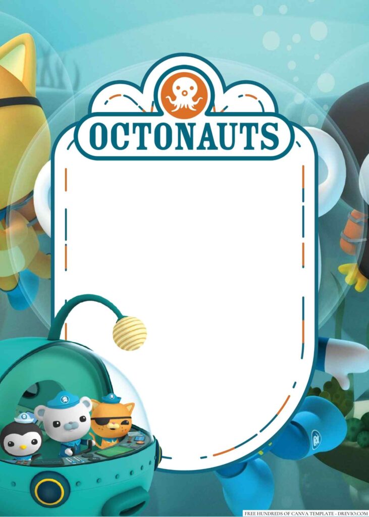 Invitation Template of 16+ The Octonauts Canva Birthday Invitation Templates 7