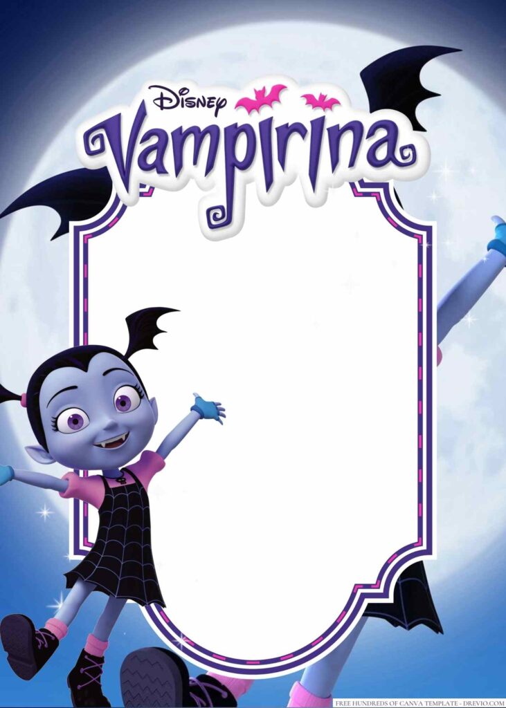 Invitation Template of 16+ Vampirina Canva Birthday Invitation Templates 7