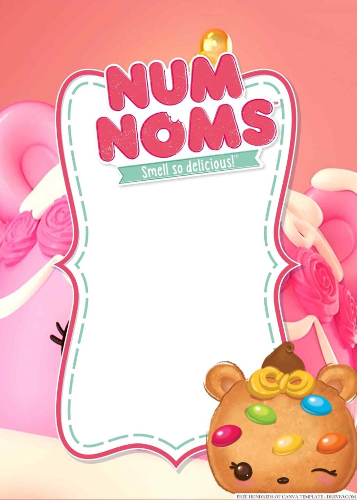 Invitation Template of 22+ Num Noms Canva Birthday Invitation Templates 7