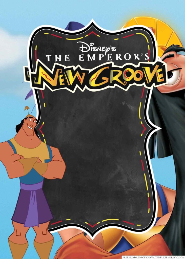 Invitation Template of 20+ The Emperor's New Groove Canva Birthday Invitation Templates 8