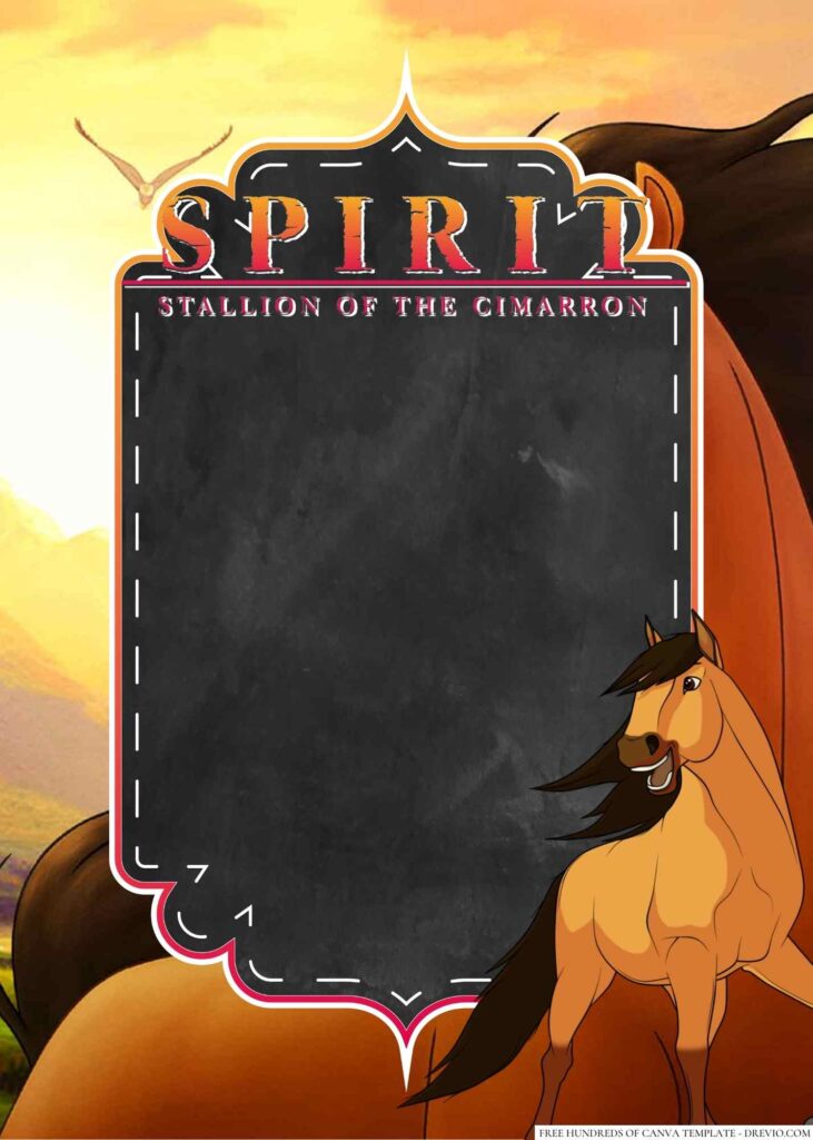 Invitation Template of 16+ Spirit Stallion of the Cimarron Canva Birthday Invitation Templates 8