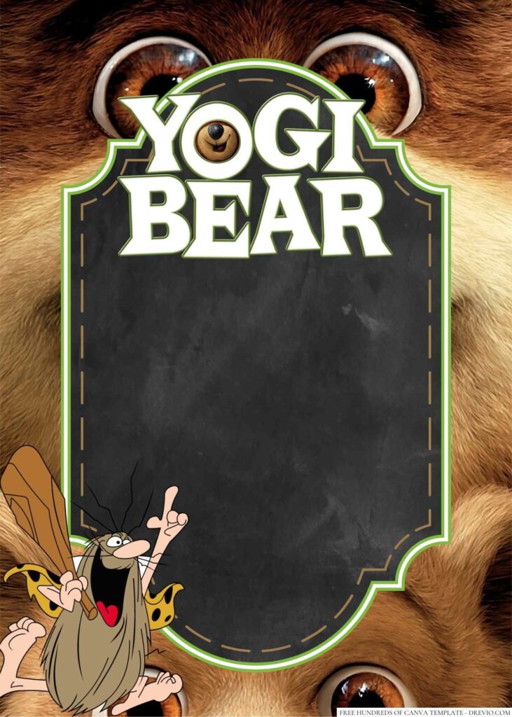 Invitation Template of 16+ Yogi Bear Canva Birthday Invitation Templates 8