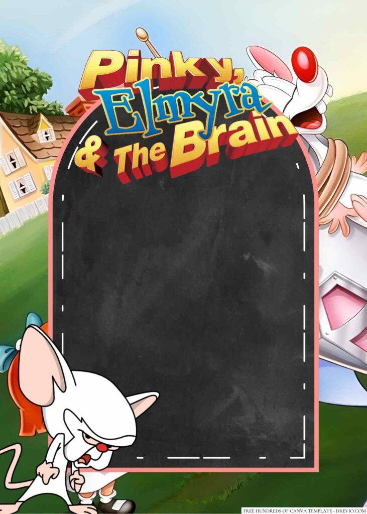 Invitation Template of 18+ Pinky & the Brain (Animaniacs) Canva Birthday Invitation Templates 8