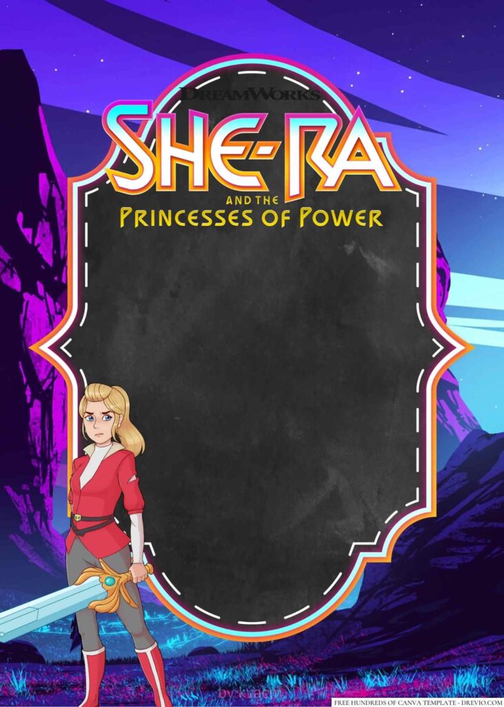 Invitation Template of 18+ She-Ra Canva Birthday Invitation Templates 8