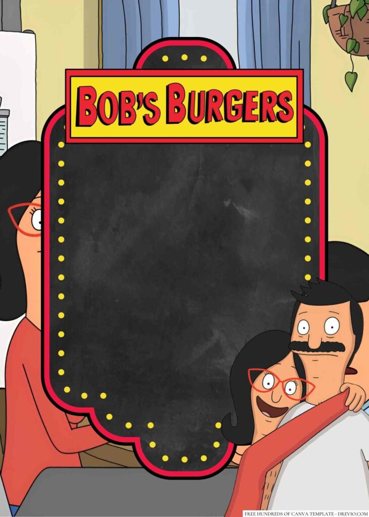 Invitation Template of 22+ The Belchers — Bob's Burgers Canva Birthday Invitation Templates 8