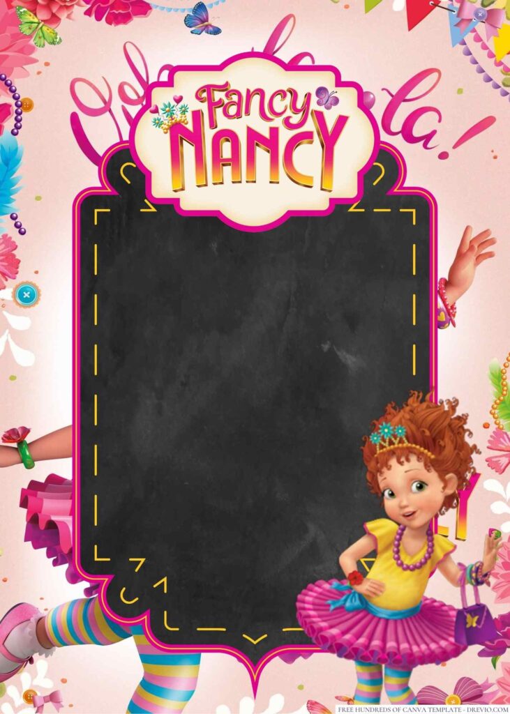 Invitation Template of 16+ Fancy Nancy Canva Birthday Invitation Templates 8