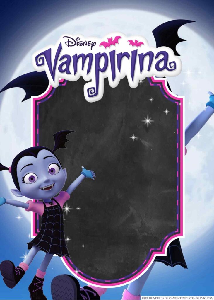 Invitation Template of 16+ Vampirina Canva Birthday Invitation Templates 8