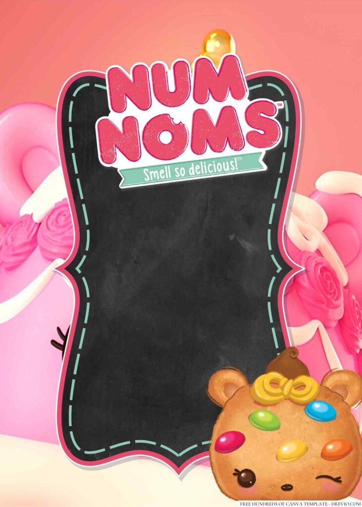 Invitation Template of 22+ Num Noms Canva Birthday Invitation Templates 8