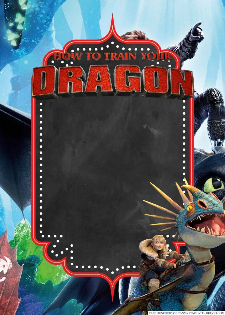 Invitation Template of 16+ How to Train Your Dragon Canva Birthday Invitation Templates 8