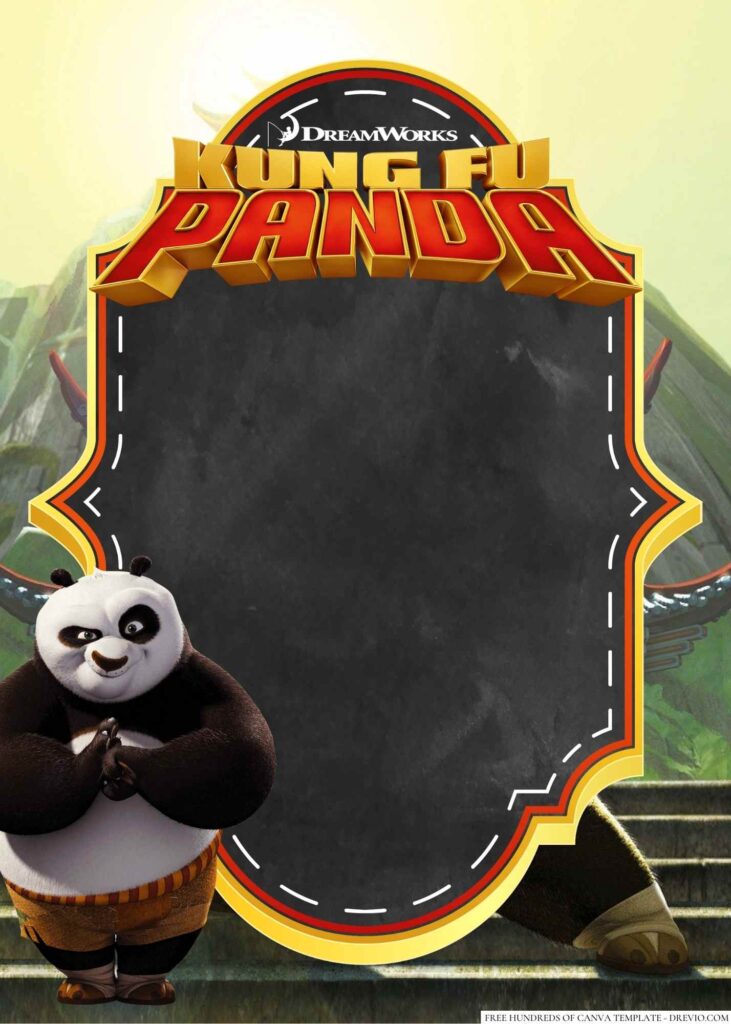 Invitation Template of 16+ Kung Fu Panda Canva Birthday Invitation Templates 8